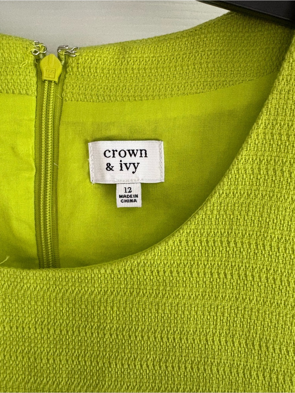 Crown & Ivy Women's Sleeveless Dress In Lime, Navy & White. Size 12. NWT. - Picture 2 of 5